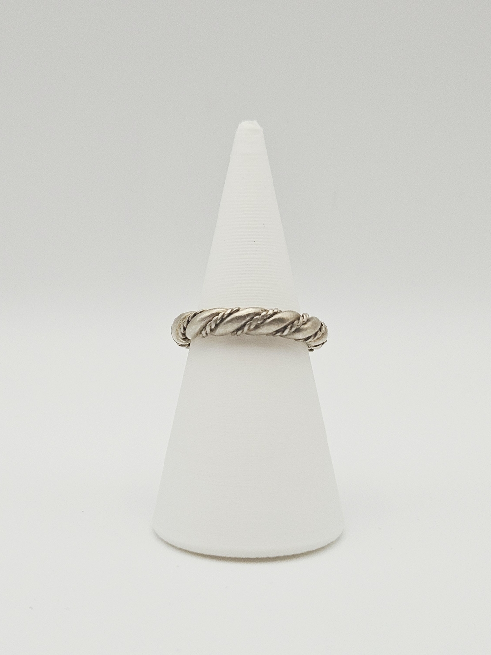 Sterling Silver Twisted Rope Stackable Ring - Picture 2 of 5